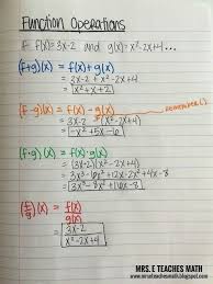Function Operations And Composition Worksheet 1324 Best Advanced Math Images In 2020 Studying Math Math Notes Teaching Math
