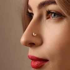 Dainty 2 Leaf Opal Threadless Flat Back Nose Stud, 20,18,16ga, 5-10mm  Unisex, Stainless Steel SHEMISLI SS583