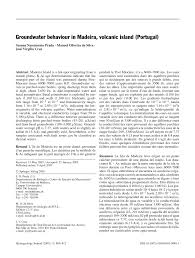 Find local businesses, view maps and get driving directions in google maps. Pdf Groundwater Behaviour In Madeira Volcanic Island Portugal