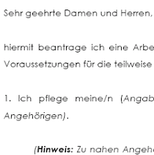 Maybe you would like to learn more about one of these? Antrag Auf Arbeitszeitverringerung Pflegezeit Musterschreiben Nur 3 90 Zum Download