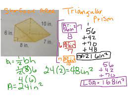 Learn how to find the volume and the surface area of a prism. Surface Area Of Triangular Prism Math Geometry Surface Area Showme