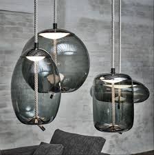 China Cognac Smoke Grey Clear Modern Seeded Glass Led Pendant Light In Different Sizes For Bedside China Pendant Light Glass Pendant Light