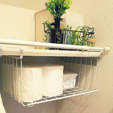 バス トイレ カインズホーム ワイヤーバスケット つっぱり棒 トイレットペーパー などのインテリア実例 2017 06 08 11 13 58 roomclip ルームクリップ インテリア 収納 収納 アイデア インテリア