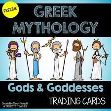 Greek Mythology Freebie Greek God Goddess Trading Cards By Truscott Teaches Greekmythology Middles Greek Mythology Greek Gods Greek Mythology Family Tree