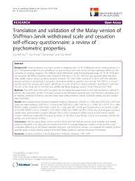 Offensive, strange, violating , embarrassing, shady, etc. Pdf Translation And Validation Of The Malay Version Of Shiffman Jarvik Withdrawal Scale And Cessation Self Efficacy Questionnaire A Review Of Psychometric Properties