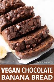 Vegan Chocolate Banana Bread Gf In 2020 Chocolate Banana Bread Gluten Free Vegan Chocolate Banana Bread Banana Bread Gf