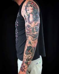Top 59 Traditional Tattoo Sleeve Ideas 2021 Inspiration Guide