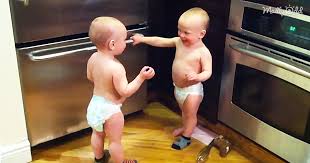 17 Month Old Twin Boys Have Heart To Heart In Kitchen These Darling Brothers Connect