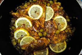 Gently lift and loosen the skin of the chicken from the breast and leg meat, leaving the skin intact. Moroccan Chicken With Preserved Lemon Green Olives And Harissa My Jerusalem Kitchen