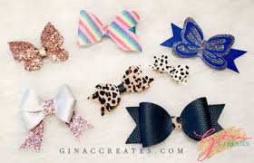 Download How To Make Faux Leather Hair Bows With Cricut Machine Gina C Creates
