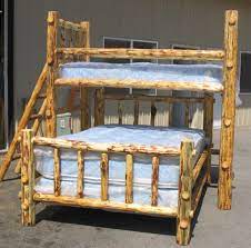 Rustic bunk beds twin over queen. Log Bunk Beds North Idaho Log Furniture