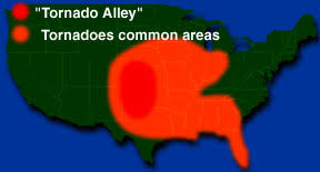 The heart of tornado alley includes parts of texas, oklahoma, kansas, nebraska, eastern colorado, and south dakota. Tornado Alley