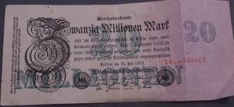 Kann Man Einen 20 Millionen Mark Schein Von 1923 Heute Noch Wechseln Geld Finanzen Deutsche Mark