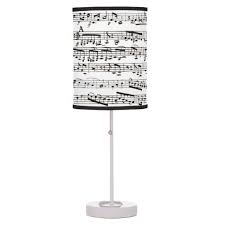 Black And White Music Notes Black And White Musical Notes Table Lamp Zazzle Com Music Themed Rooms Black Table Lamps Lamp
