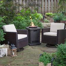Patio Set With Fire Pit Table Sets And Chairs Propane Gas 3 Piece Wicker For 2 Fire Pit Table Set Patio Set Patio