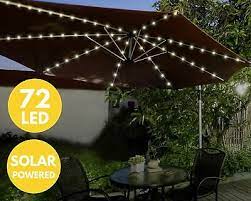 The opening mechanism is simple and relable. 72 Led Solar Parasol Lights Garden Patio Table Umbrella Fairy Light Outdoor Ebay