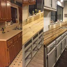 Diy 150 Countertops Follow Me On Instagram Biscuitsandbricks Cheap 2 X 10 Lumber From Lowes Cheap Kitchen Makeover Kitchen Diy Makeover Kitchen Remodel
