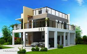 This plan offers large rooms, specialty ceilings, open floor plan, multiple storage areas, office, flex space that can be used as a sitting area and much more, while still being economical to build. Luxury House Plans With Four Bedroom House With Spacious Garage And Roof Deck Ulric Home