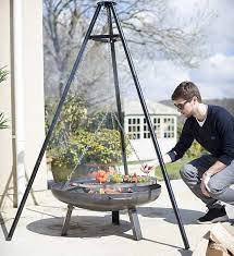 Transform your la hacienda firepit with the versatile tripod with hanging grill. La Hacienda Tripod With Grill In Our Swadlincote Store