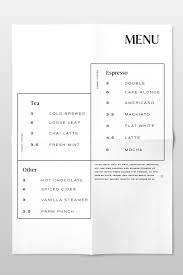 minimal coffee menu menu design cafe menu design coffee menu design