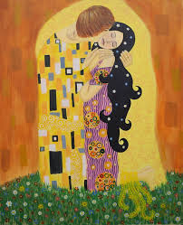 Gustav Klimt Inspired Art The Kiss Reinterpretation 10 Jpg 806 992 Gustav Klimt Klimt Ilustracoes