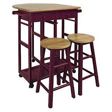Counter Height Folding Table With Stools Drawers Solid Hardwood Bar Cart Flip Up Counter Portable Food Prep Serving Bar Kitc Kitchen Bar Table Solid Hardwood