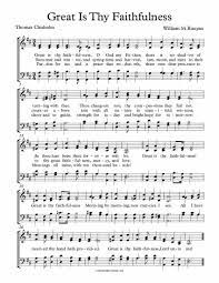 Free Choir Sheet Music Great Is Thy Faithfulness Very Heart Warming Inspirational Song Enjoy Christian Song Lyrics Hymn Music Hymn Sheet Music