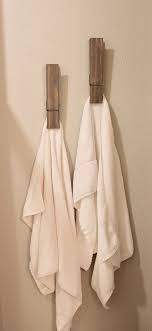 Even traditional and a bit of farmhouse work well together. Oversized Clothespin Bathroom Towel Holders Homebnc