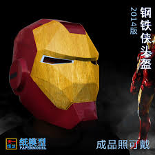 The how to make an iron man helmet is such an appalling guide. Iron Man Can Wear Helmet 3d Paper Model Diy Hand Mask Real 1 1 Without Painting Popular Boutique