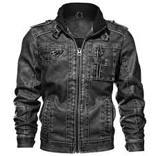 Jamickiki New Outdoor Fashion Mens Pu Leather Thin Motorcycle Jacket Coat 2 Colors