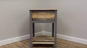 Diy Industrial Nightstand Reclaimed Pallet Wood Youtube