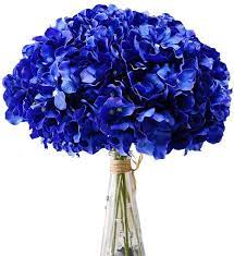 5 out of 5 stars. Amazon Com Aviviho Royal Blue Hydrangea Silk Flowers Heads With Stems Pack Of 10 Full Hydrangea Flowers Artificial For Wedding Home Party Shop Baby Shower Decoration Home Kitchen