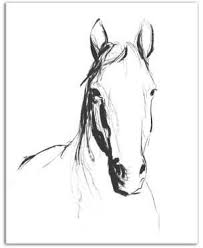 Union Rustic Stoic Horse Sketch Drawing Print On Wrapped Canvas