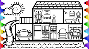 Select from 35855 printable coloring pages of cartoons, animals, nature, bible and many more. How To Draw A Simple Fun House Coloring Page Fun House Coloring Pages Youtube