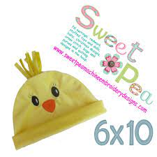 Chicken Hat 6x10 Machine Embroidery Designs Chicken Hats Machine Embroidery