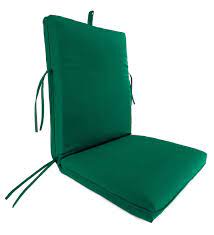 Shop this collection (207) oak cliff 20 x 18 sunbrella canvas flax outdoor chair cushion. Sunbrella Classic High Back Chair Cushion With Ties 46 X 20 X 4 With Hinge 19 From Bottom Forest Green Plowhearth