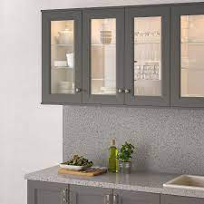 Solid beech wood worktop 1.5m / 3m x 620mm x 27mm top quality wood! Axstad Glass Door Dark Gray 18x40 Ikea In 2021 Ikea Axstad Kitchen Cabinet Doors Glass Door