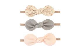 Cream Floral Baby Headband Hair Bow Set Britts Bows
