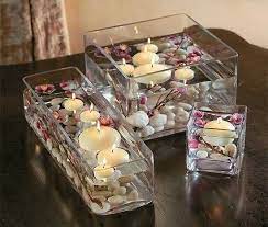 Creative Craft Ideas Making Home Decorations With Beach Pebbles Creative Centerpieces Candle Decor Floating Candles