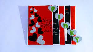 Here is one of the easy handmade greeting card valentine day. Beautiful Handmade Birthday Card For Boyfriend Girlfriend L Complete Tutorial Youtube