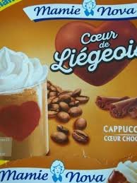 Ingrédients pour faire une crème au chocolat : Coeur De Liegeois Cappuccino Coeur Chocolat Mamie Nova 240g