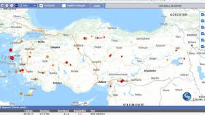 Türkiye ve yakın çevresinde meydana gelen depremlerin yer, zaman, büyüklük ve derinlik bilgileri. Taiep944s87ham
