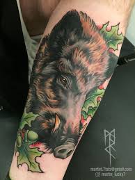 Boar Wildboar Razorback Neotraditional Tattoo Tattoos Neo Traditional Tattoo Traditional Tattoo Pig Tattoo