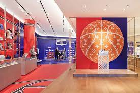 louis vuitton shibuya men s store now features nba collaboration pop up space and window adf web magazine pop up store pop up retail design