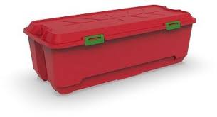 In my home, all our christmas tree decorations get stored in medium or large plastic tote bins. Ezy Storage 172qt Christmas Tree Storage Tote With Wheels Auction Auction Tucson
