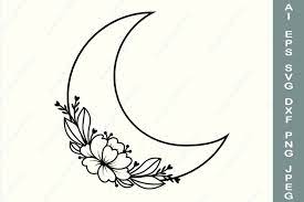 Download Floral Moon Svg Bohemian Moon Svg Graphic By Anastasiyaartdesign Creative Fabrica