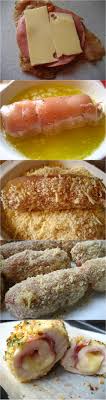 Easy Chicken Cordon Blue Roll Ups Recipes Food Easy Baked Chicken