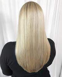 Blonde Highlights V Shape Haircut January 2019 Platinum Blonde Violet Tone Ombre Hair Blonde Bun Hairstyles For Long Hair Blonde Hair Looks