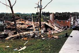 Damage from the 1985 barrie tornado. May 31 1985 A Tornado Outbreak Out Of Place Ustornadoes Com