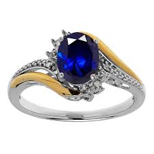 Down each side of the band is a decorative Brilliance Fine Jewelry Brilliance Fine Jewelry Created Sapphire Birthstone And Diamond Accent Ring In Sterling Silver With 10k Yellow Gold Walmart Com Walmart Com